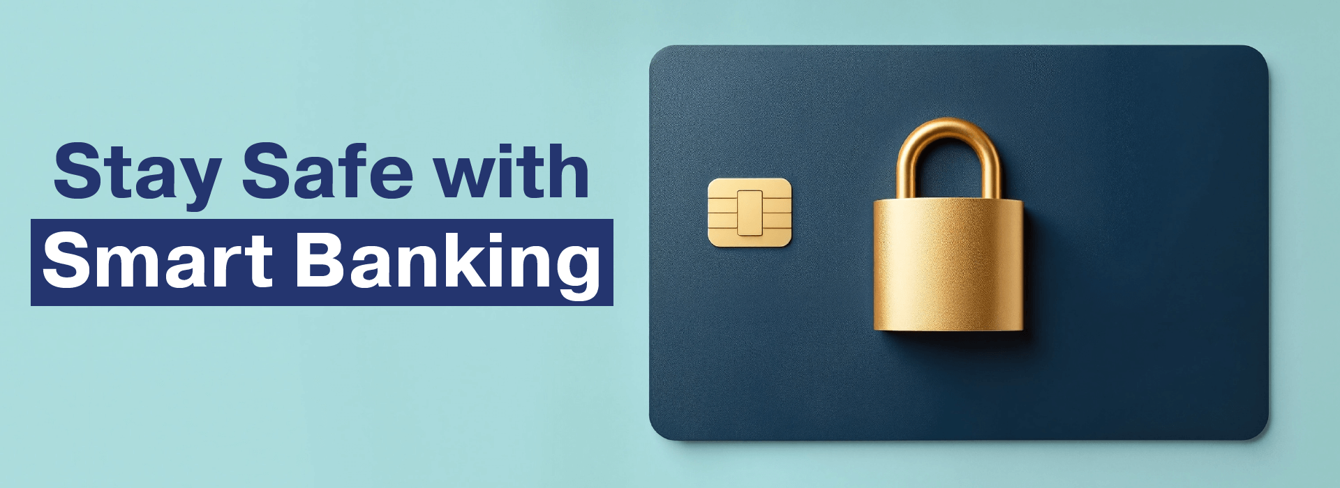 Stay safe with smart banking and a lock on top of a debit card
